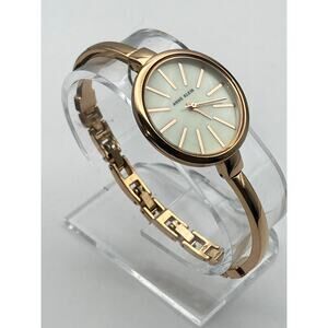 Anne Klein AK/1470RP Women's Watch 32mm New Battery- Bangle Bracelet 6.75 Wrist